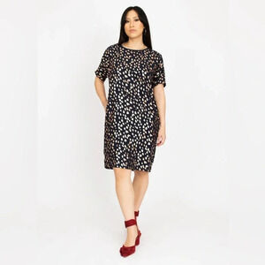 Elk navy & gold dress. Size 4. Holiday party dress. Cocktail party.